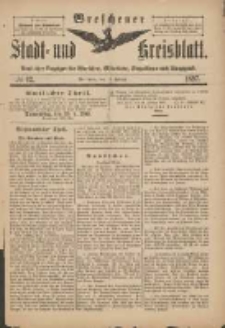 Wreschener Stadt und Kreisblatt: amtlicher Anzeiger f&uuml;r Wreschen, Miloslaw, Strzalkowo und Umgegend 1897.02.13 Nr12
