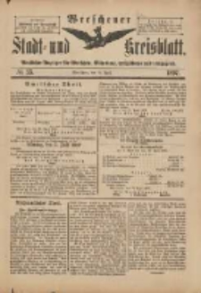 Wreschener Stadt und Kreisblatt: amtlicher Anzeiger für Wreschen, Miloslaw, Strzalkowo und Umgegend 1897.04.24 Nr33