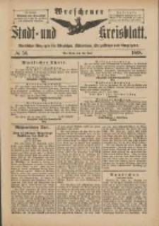 Wreschener Stadt und Kreisblatt: amtlicher Anzeiger f&uuml;r Wreschen, Miloslaw, Strzalkowo und Umgegend 1898.06.15 Nr50