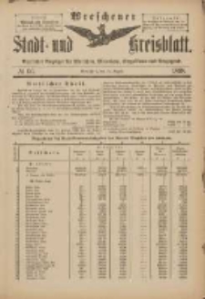 Wreschener Stadt und Kreisblatt: amtlicher Anzeiger für Wreschen, Miloslaw, Strzalkowo und Umgegend 1898.08.10 Nr66