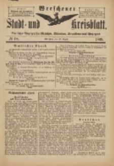 Wreschener Stadt und Kreisblatt: amtlicher Anzeiger für Wreschen, Miloslaw, Strzalkowo und Umgegend 1898.08.17 Nr68