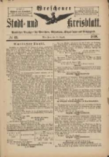 Wreschener Stadt und Kreisblatt: amtlicher Anzeiger f&uuml;r Wreschen, Miloslaw, Strzalkowo und Umgegend 1898.08.20 Nr69