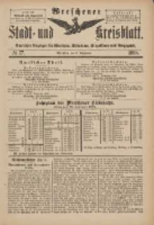 Wreschener Stadt und Kreisblatt: amtlicher Anzeiger für Wreschen, Miloslaw, Strzalkowo und Umgegend 1898.09.17 Nr77