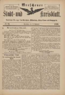 Wreschener Stadt und Kreisblatt: amtlicher Anzeiger für Wreschen, Miloslaw, Strzalkowo und Umgegend 1898.09.28 Nr81