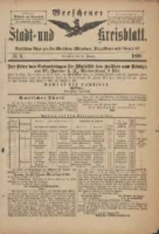 Wreschener Stadt und Kreisblatt: amtlicher Anzeiger für Wreschen, Miloslaw, Strzalkowo und Umgegend 1899.01.18 Nr5