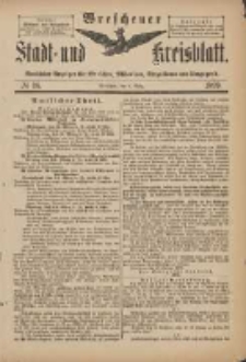 Wreschener Stadt und Kreisblatt: amtlicher Anzeiger für Wreschen, Miloslaw, Strzalkowo und Umgegend 1899.03.04 Nr18