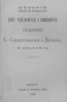 Katalogi dzieł nakładowych i komisowych Księgarni G. Gebethnera i Spółki w Krakowie