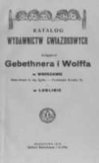 Katalog wydawnictw gwiazdkowych Księgarni Gebethnera i Wolffa w Warszawie
