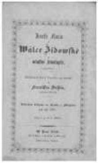 Josefa Flavia O Wálce Židowské a wlastní žiwotopis. Přeložení staré docela oprawené od Frantisska Sussila