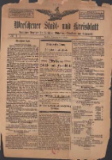Wreschener Stadt und Kreisblatt: amtlicher Anzeiger für Wreschen, Miloslaw, Strzalkowo und Umgegend 1912.01.04 Nr1