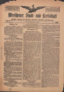 Wreschener Stadt und Kreisblatt: amtlicher Anzeiger für Wreschen, Miloslaw, Strzalkowo und Umgegend 1912.01.06 Nr2