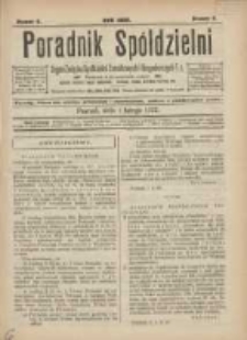 Poradnik Spółdzielni: organ Związku Spółdzielni Zarobkowych i Gospodarczych 1922.02.01 R.29 Nr2