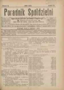 Poradnik Spółdzielni: organ Związku Spółdzielni Zarobkowych i Gospodarczych 1922.06.01 R.29 Nr6