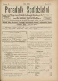Poradnik Spółdzielni: organ Związku Spółdzielni Zarobkowych i Gospodarczych 1922.08.01 R.29 Nr8