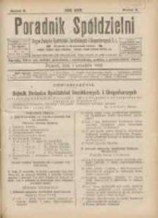 Poradnik Spółdzielni: organ Związku Spółdzielni Zarobkowych i Gospodarczych 1922.09.01 R.29 Nr9
