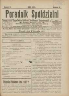 Poradnik Spółdzielni: organ Związku Spółdzielni Zarobkowych i Gospodarczych 1922.11.01 R.29 Nr11