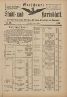 Wreschener Stadt und Kreisblatt: amtlicher Anzeiger für Wreschen, Miloslaw, Strzalkowo und Umgegend 1899.04.08 Nr28
