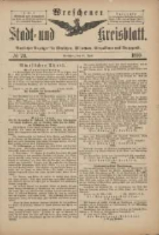 Wreschener Stadt und Kreisblatt: amtlicher Anzeiger f&uuml;r Wreschen, Miloslaw, Strzalkowo und Umgegend 1899.04.12 Nr29
