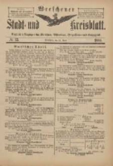Wreschener Stadt und Kreisblatt: amtlicher Anzeiger für Wreschen, Miloslaw, Strzalkowo und Umgegend 1899.04.22 Nr33