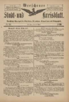 Wreschener Stadt und Kreisblatt: amtlicher Anzeiger f&uuml;r Wreschen, Miloslaw, Strzalkowo und Umgegend 1899.04.26 Nr34
