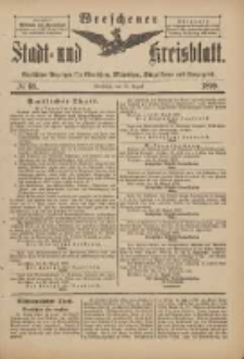 Wreschener Stadt und Kreisblatt: amtlicher Anzeiger für Wreschen, Miloslaw, Strzalkowo und Umgegend 1899.08.23 Nr69