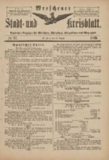 Wreschener Stadt und Kreisblatt: amtlicher Anzeiger für Wreschen, Miloslaw, Strzalkowo und Umgegend 1899.08.26 Nr70
