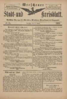 Wreschener Stadt und Kreisblatt: amtlicher Anzeiger für Wreschen, Miloslaw, Strzalkowo und Umgegend 1899.08.30 Nr71