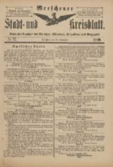 Wreschener Stadt und Kreisblatt: amtlicher Anzeiger für Wreschen, Miloslaw, Strzalkowo und Umgegend 1899.09.20 Nr77