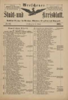 Wreschener Stadt und Kreisblatt: amtlicher Anzeiger für Wreschen, Miloslaw, Strzalkowo und Umgegend 1899.10.21 Nr87