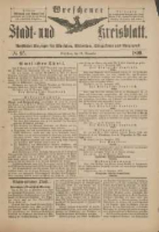 Wreschener Stadt und Kreisblatt: amtlicher Anzeiger für Wreschen, Miloslaw, Strzalkowo und Umgegend 1899.11.18 Nr95