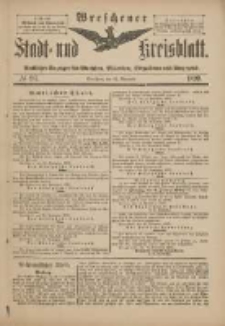 Wreschener Stadt und Kreisblatt: amtlicher Anzeiger für Wreschen, Miloslaw, Strzalkowo und Umgegend 1899.11.22 Nr96