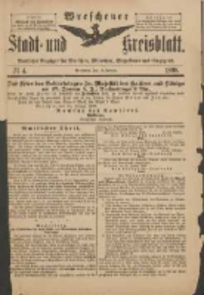 Wreschener Stadt und Kreisblatt: amtlicher Anzeiger für Wreschen, Miloslaw, Strzalkowo und Umgegend 1898.01.12 Nr4