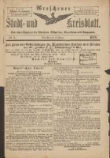 Wreschener Stadt und Kreisblatt: amtlicher Anzeiger für Wreschen, Miloslaw, Strzalkowo und Umgegend 1898.01.26 Nr8