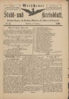 Wreschener Stadt und Kreisblatt: amtlicher Anzeiger f&uuml;r Wreschen, Miloslaw, Strzalkowo und Umgegend 1898.02.16 Nr14