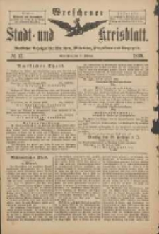 Wreschener Stadt und Kreisblatt: amtlicher Anzeiger f&uuml;r Wreschen, Miloslaw, Strzalkowo und Umgegend 1898.02.19 Nr15