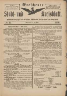 Wreschener Stadt und Kreisblatt: amtlicher Anzeiger für Wreschen, Miloslaw, Strzalkowo und Umgegend 1898.03.23 Nr25