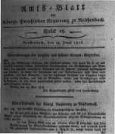 Amts-Blatt der Königlichen Preussischen Regierung zu Reichenbach. 1818.06.19 Stück 25