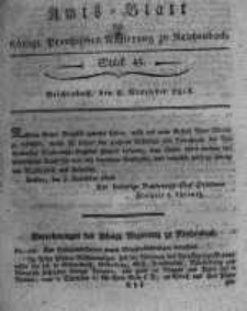 Amts-Blatt der Königlichen Preussischen Regierung zu Reichenbach. 1818.11.06 Stück 45