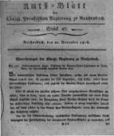 Amts-Blatt der Königlichen Preussischen Regierung zu Reichenbach. 1818.11.20 Stück 47