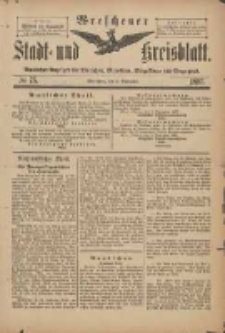 Wreschener Stadt und Kreisblatt: amtlicher Anzeiger für Wreschen, Miloslaw, Strzalkowo und Umgegend 1897.09.08 Nr75