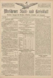Wreschener Stadt und Kreisblatt: amtlicher Anzeiger f&uuml;r Wreschen, Miloslaw, Strzalkowo und Umgegend 1907.06.01 Nr65