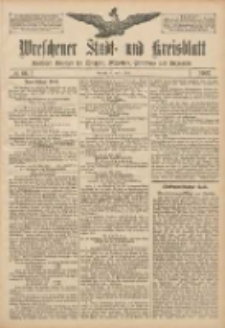 Wreschener Stadt und Kreisblatt: amtlicher Anzeiger f&uuml;r Wreschen, Miloslaw, Strzalkowo und Umgegend 1907.06.04 Nr66