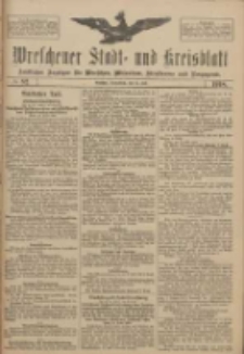 Wreschener Stadt und Kreisblatt: amtlicher Anzeiger für Wreschen, Miloslaw, Strzalkowo und Umgegend 1918.07.13 Nr82