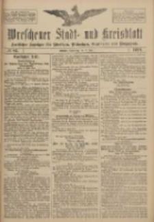 Wreschener Stadt und Kreisblatt: amtlicher Anzeiger für Wreschen, Miloslaw, Strzalkowo und Umgegend 1918.07.18 Nr84