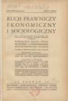 Ruch Prawniczy Ekonomiczny i Socjologiczny: organ Wydziału Prawno-Ekonomicznego Uniwersytetu i Wyższej Szkoły Handlowej w Poznaniu: poświęcony nauce i życiu prawnemu i gospodarczemu Rzeczypospolitej Polskiej 1939 R.19 Z.3