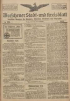 Wreschener Stadt und Kreisblatt: amtlicher Anzeiger für Wreschen, Miloslaw, Strzalkowo und Umgegend 1918.09.28 Nr115