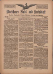 Wreschener Stadt und Kreisblatt: amtlicher Anzeiger für Wreschen, Miloslaw, Strzalkowo und Umgegend 1909.02.18 Nr21