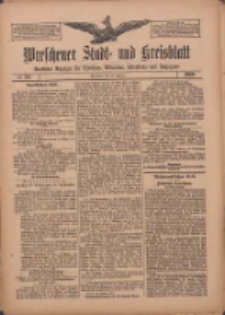 Wreschener Stadt und Kreisblatt: amtlicher Anzeiger f&uuml;r Wreschen, Miloslaw, Strzalkowo und Umgegend 1909.02.20 Nr22