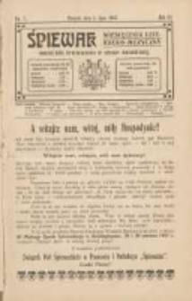 Śpiewak: miesięcznik literacko-muzyczny : organ Kół Śpiewackich w Rzeszy Niemieckiej 1912.07.01 R.6 Nr7