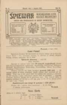 Śpiewak: miesięcznik literacko-muzyczny : organ Kół Śpiewackich w Rzeszy Niemieckiej 1912.08.01 R.6 Nr8